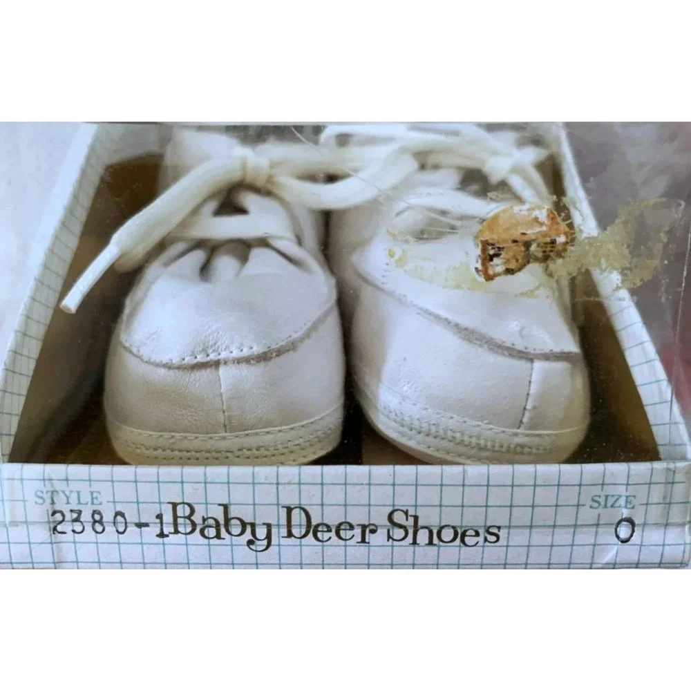 3 pr 1960s Baby Child Toddler Shoes Kid Leather Fabric Socks Orig Pkgs GUC Vtg